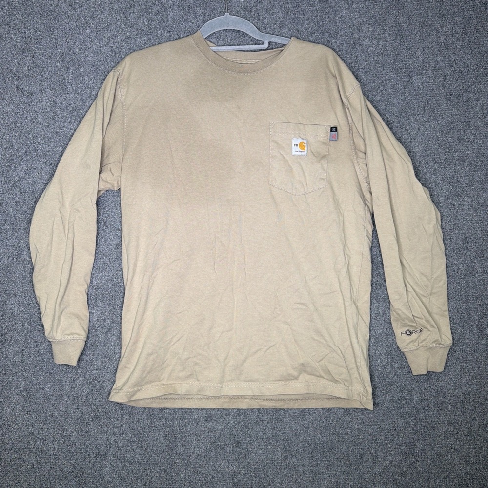 Carhartt FR Shirt Mens Medium Loose Fit  Long Sleeve Pocket NFPA 2112 CAT 2